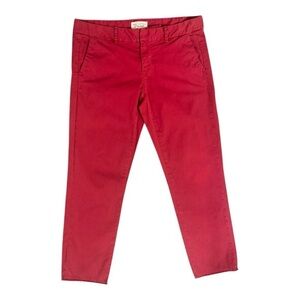 Nili Lotan East Hampton Slim Straight Ankle Pant Sun Kissed Red 6